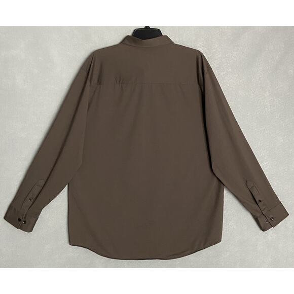 NWT Alfani Brown Dress Shirt Men’s XXL - Picture 5 of 10